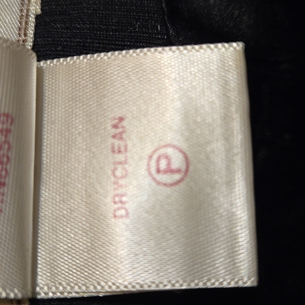 Tommy Bahama Women's Floral Embroidered Silk Pants Black and Tan Size 10 - Picture 9 of 9